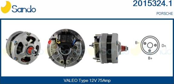 Sando 2015324.1 - Alternator www.autospares.lv