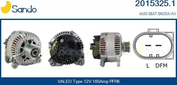 Sando 2015325.1 - Alternator www.autospares.lv