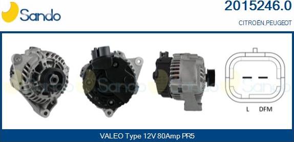 Sando 2015246.0 - Ģenerators autospares.lv