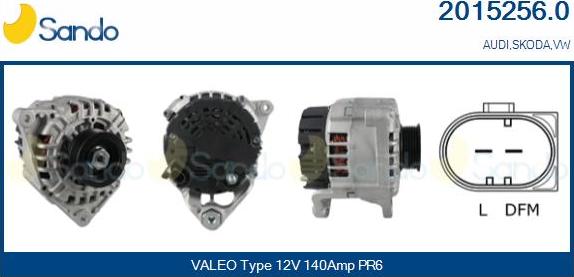 Sando 2015256.0 - Alternator www.autospares.lv