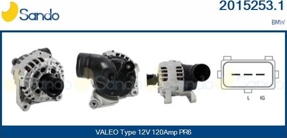 Sando 2015253.1 - Alternator www.autospares.lv