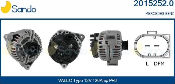 Sando 2015252.0 - Alternator www.autospares.lv