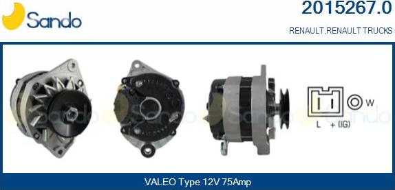 Sando 2015267.0 - Alternator www.autospares.lv