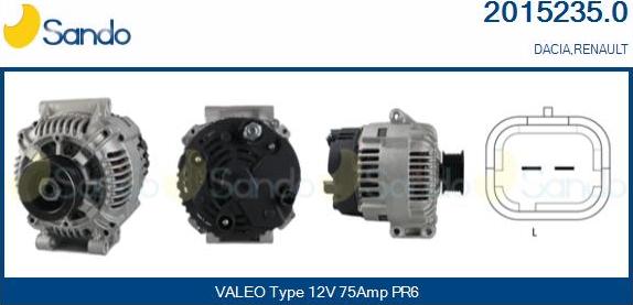 Sando 2015235.0 - Ģenerators www.autospares.lv