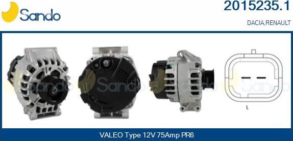 Sando 2015235.1 - Ģenerators www.autospares.lv