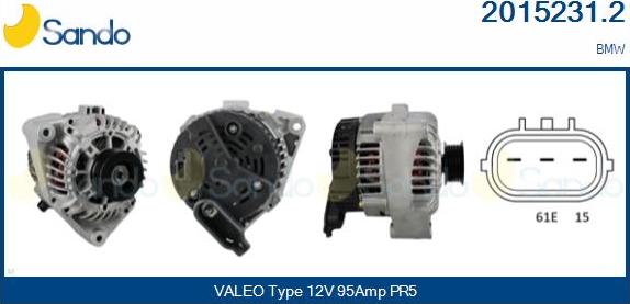 Sando 2015231.2 - Ģenerators www.autospares.lv