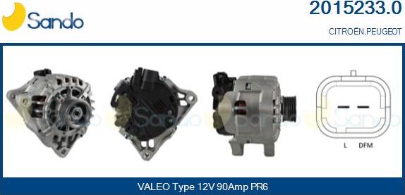 Sando 2015233.0 - Alternator www.autospares.lv