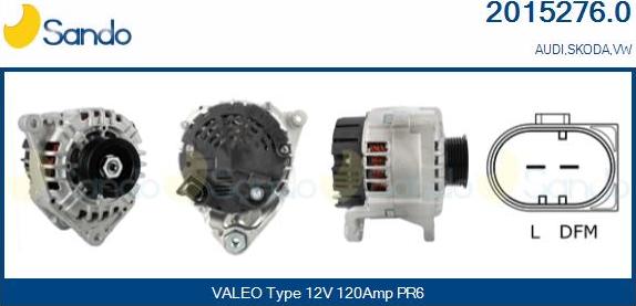 Sando 2015276.0 - Alternator www.autospares.lv