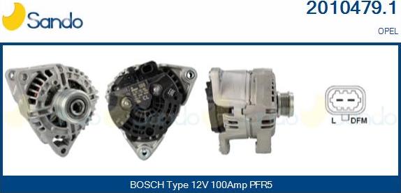 Sando 2010479.1 - Alternator www.autospares.lv