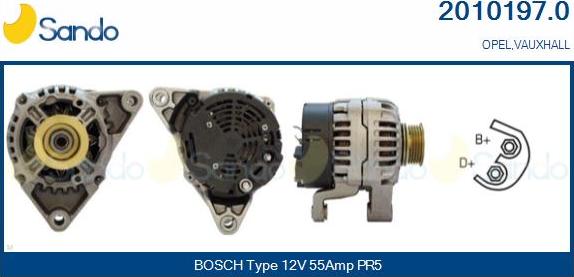 Sando 2010197.0 - Alternator www.autospares.lv