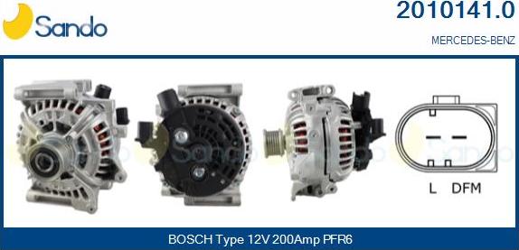 Sando 2010141.0 - Alternator www.autospares.lv