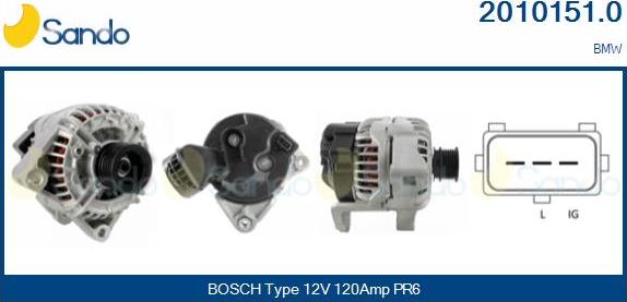 Sando 2010151.0 - Alternator www.autospares.lv