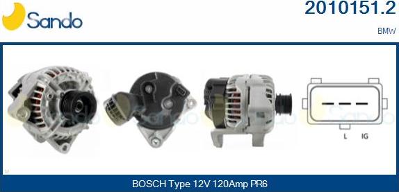 Sando 2010151.2 - Alternator www.autospares.lv