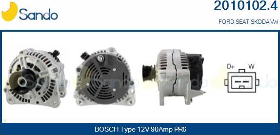 Sando 2010102.4 - Alternator www.autospares.lv