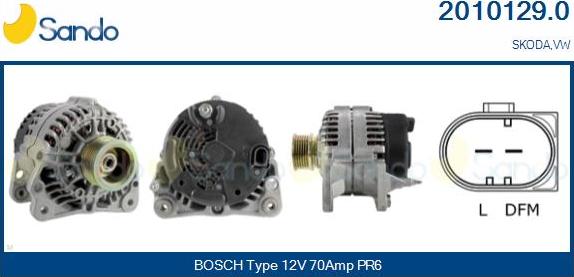 Sando 2010129.0 - Alternator www.autospares.lv