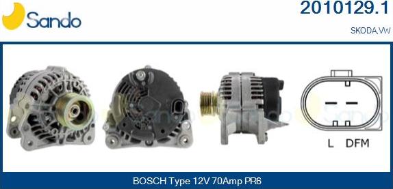 Sando 2010129.1 - Alternator www.autospares.lv