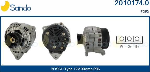 Sando 2010174.0 - Alternator www.autospares.lv