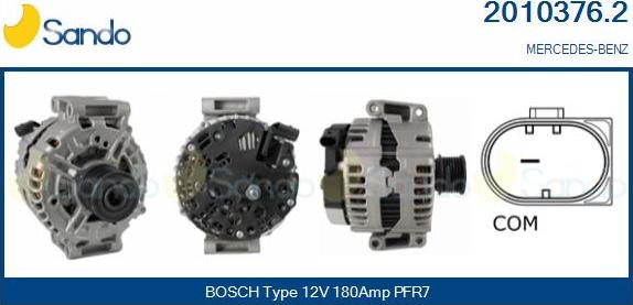 Sando 2010376.2 - Alternator www.autospares.lv