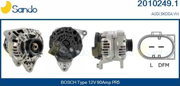 Sando 2010249.1 - Alternator www.autospares.lv