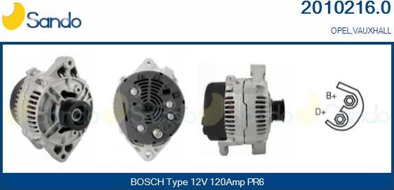 Sando 2010216.0 - Alternator www.autospares.lv