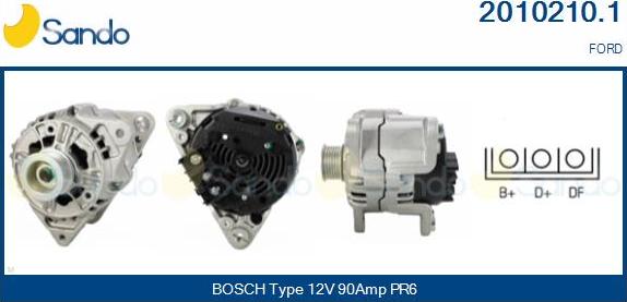 Sando 2010210.1 - Alternator www.autospares.lv