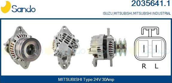 Sando 2035641.1 - Alternator www.autospares.lv