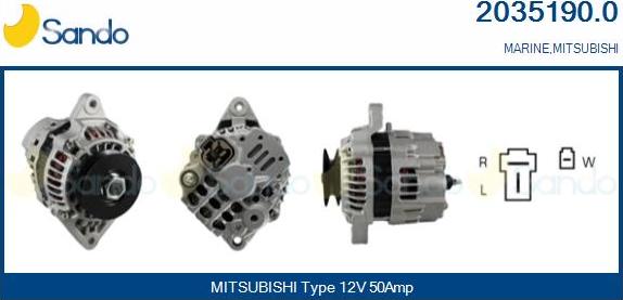 Sando 2035190.0 - Alternator www.autospares.lv