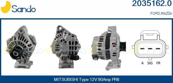 Sando 2035162.0 - Alternator www.autospares.lv