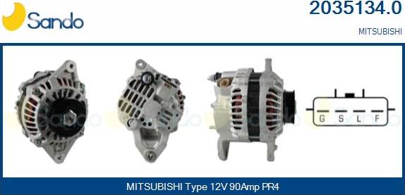 Sando 2035134.0 - Alternator www.autospares.lv