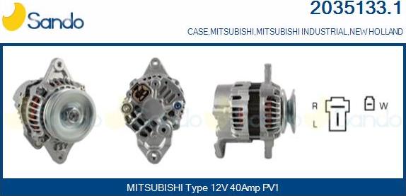 Sando 2035133.1 - Alternator www.autospares.lv