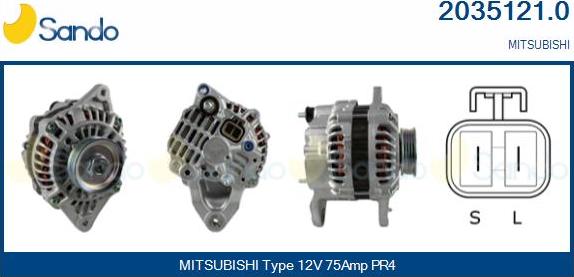 Sando 2035121.0 - Alternator www.autospares.lv