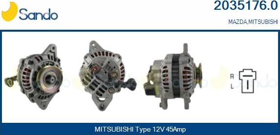 Sando 2035176.0 - Alternator www.autospares.lv