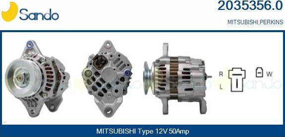 Sando 2035356.0 - Alternator www.autospares.lv