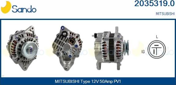 Sando 2035319.0 - Alternator www.autospares.lv