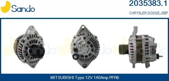 Sando 2035383.1 - Генератор www.autospares.lv