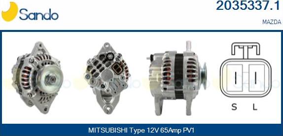 Sando 2035337.1 - Alternator www.autospares.lv