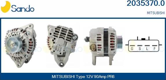 Sando 2035370.0 - Alternator www.autospares.lv