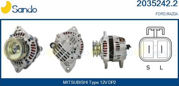 Sando 2035242.2 - Alternator www.autospares.lv