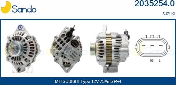 Sando 2035254.0 - Alternator www.autospares.lv