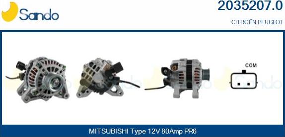 Sando 2035207.0 - Alternator www.autospares.lv