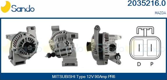 Sando 2035216.0 - Alternator www.autospares.lv