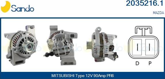 Sando 2035216.1 - Alternator www.autospares.lv