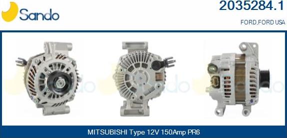 Sando 2035284.1 - Alternator www.autospares.lv