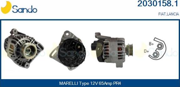 Sando 2030158.1 - Alternator www.autospares.lv