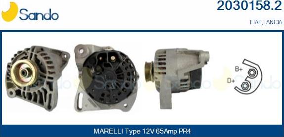 Sando 2030158.2 - Alternator www.autospares.lv