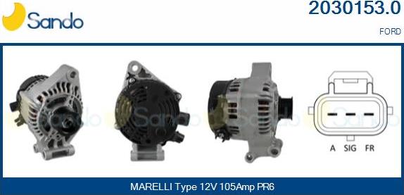 Sando 2030153.0 - Alternator www.autospares.lv