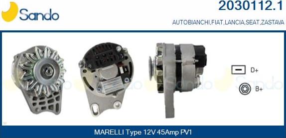 Sando 2030112.1 - Alternator www.autospares.lv