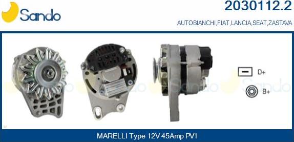 Sando 2030112.2 - Alternator www.autospares.lv