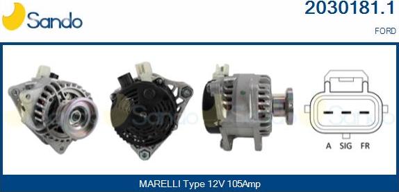 Sando 2030181.1 - Alternator www.autospares.lv