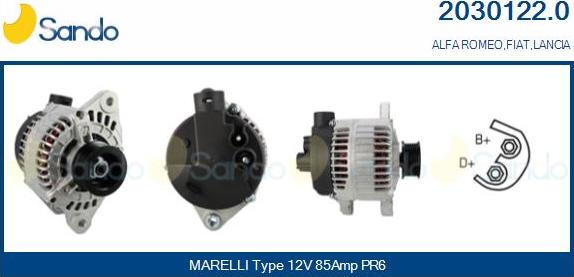 Sando 2030122.0 - Alternator www.autospares.lv